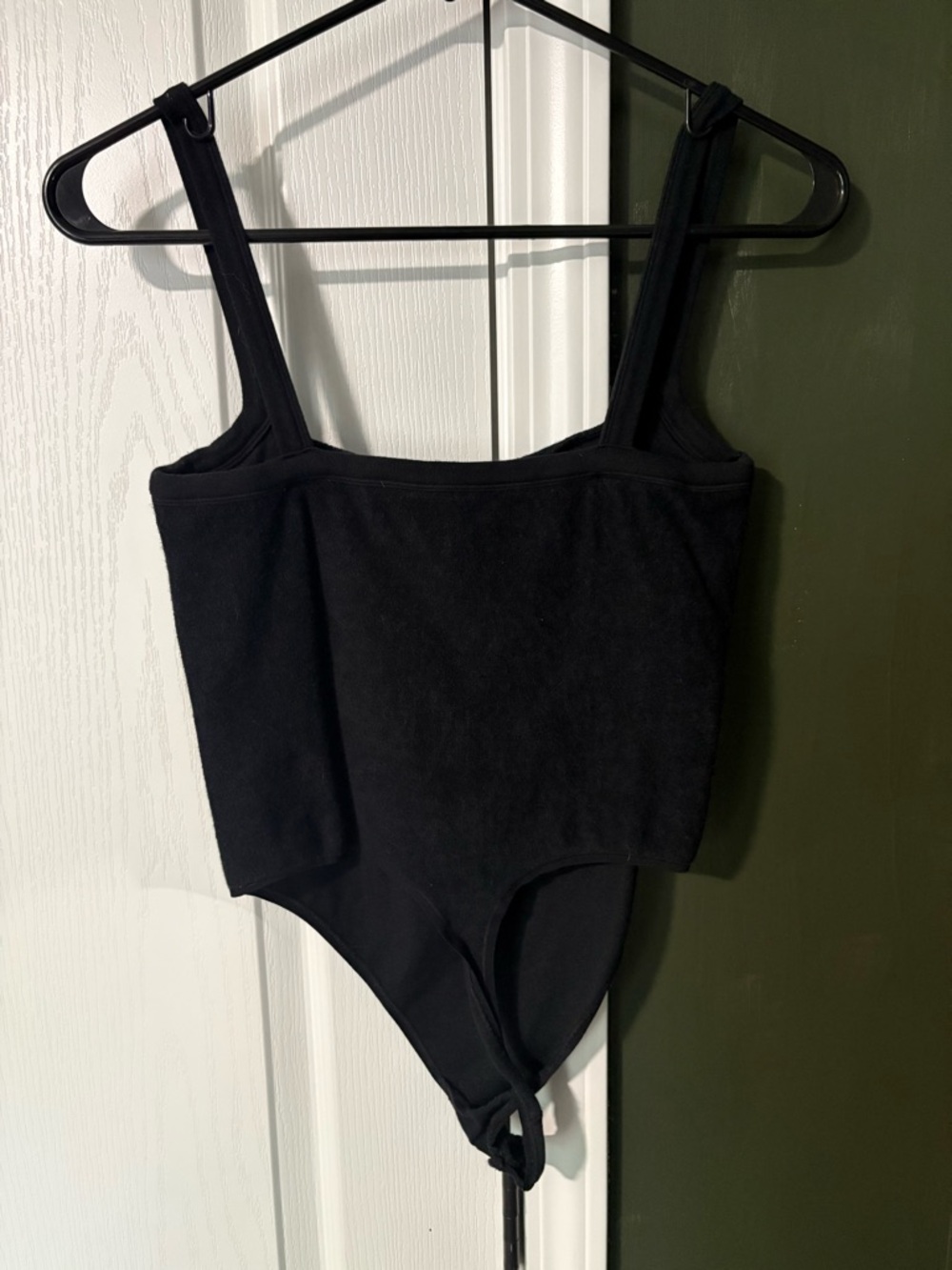 Black SKIMS Textured Bodysuit